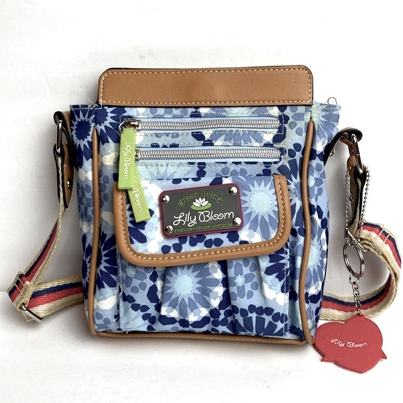 Lily Bloom "Jamie" Mini Crossbody Handbag Purse using Karma Bloom Fabric - Picture 6 of 10